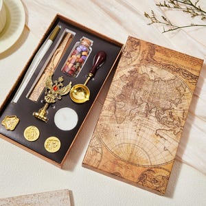 Kit de sellos de lacre vintage, sellos de lacre antiguos, juegos de sellos de lacre con iniciales, kit de sellos de lacre con letras personalizadas, sellos de lacre personalizados, regalos de boda