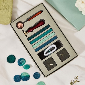 Juego de sellos de cera personalizados para sobres, sellos de cera con inicial, kit de sellos de cera, sellos de cera personalizados para bodas, regalos para damas de honor.