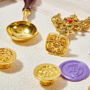 Kit de sello de cera vintage, sello de cera antiguo de agradecimiento, juegos de sellos de cera de agradecimiento, kit de sello de cera personalizado, sello de cera personalizado, regalo para ella