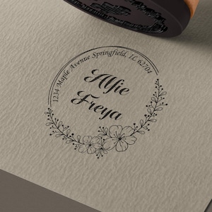 Sello de letrero de boda Sello de pareja de novios con dirección Sello de dirección de remitente con logotipo