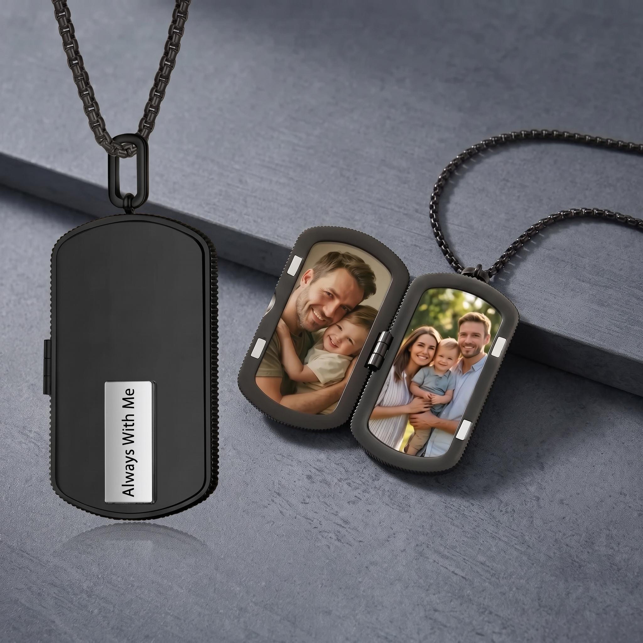 Photo necklace for men - Etsy 日本
