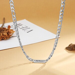 Collar personalizado con nombres de familia, regalo personalizado para él, regalo para el Día del Padre con nombre de los niños, collar para hombre, regalo de aniversario conmemorativo.