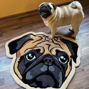 Custom Pet Portrait Rug,Personalized Pet Rug ,Pet Portrairt Home Deco, Dog & Cat Rug, Personalized Gift For Dog Lover, Gifts For Pet