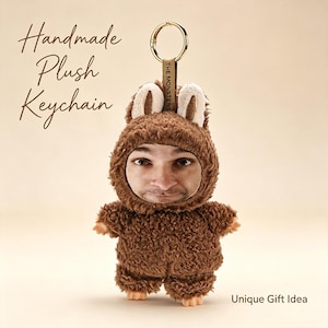 Custom Face Plush Keychain, Personalized Photo Doll Keychain, Funny Couple Gift, Boyfriend Girlfriend Gift, Custom Baby Face Bag Charm