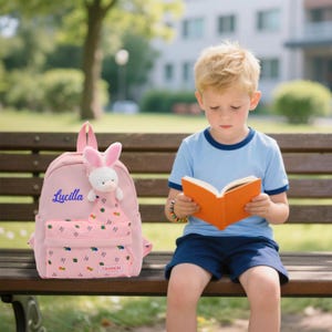 Nom personnalisé cartable pour enfants, sac à dos personnalisé avec nom, cadeau pour enfants, cadeau de rentrée scolaire, cadeau d'anniversaire, sac à dos pour colonie de vacances
