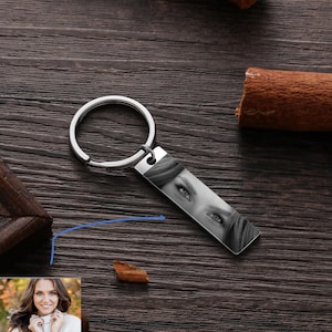 Chaveiro personalizado com foto em formato de olho, chaveiro personalizado com olhos de casal, presente para ela/ele, presente de aniversário exclusivo para um amigo, chaveiro personalizado com foto