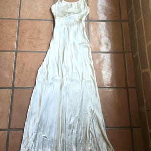 cotton wool and silk white dress used Vintage White Silk Dress