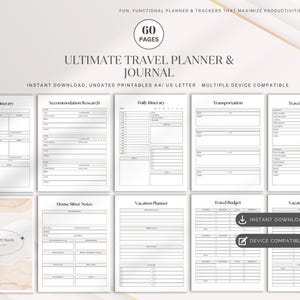 Travel Planner: Digital Vacation Organizer, Itinerary Guide, and Packing Checklist
