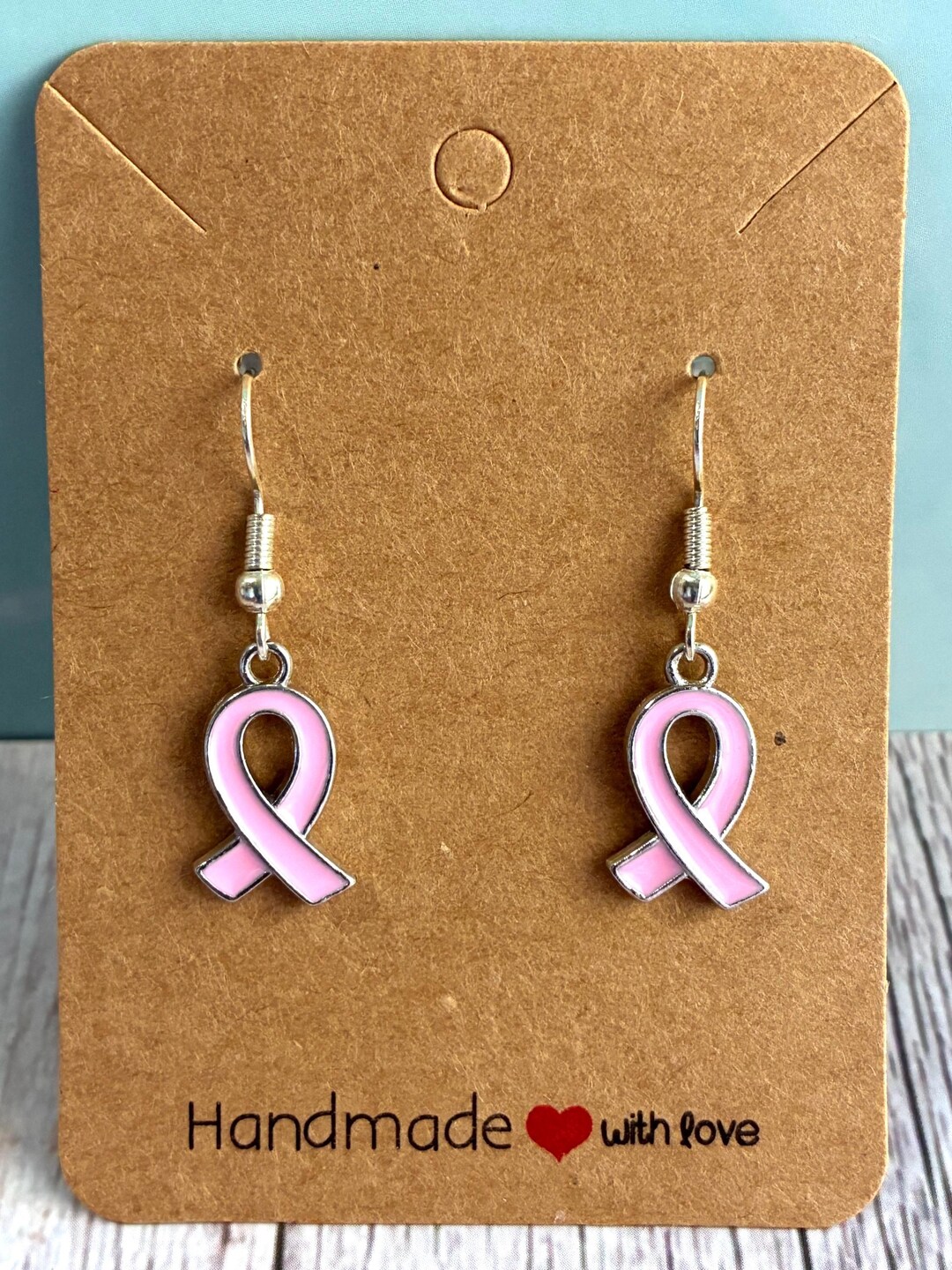 Breast Cancer Awareness Earrings Pink Ribbon Jewelry Survivor Gift