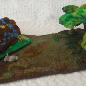 Felted play mat, Child's play mat, countryside play mat, hand felted play mat, Waldorf, Pre School, Play scape, Nursery School, Play Group, image 9