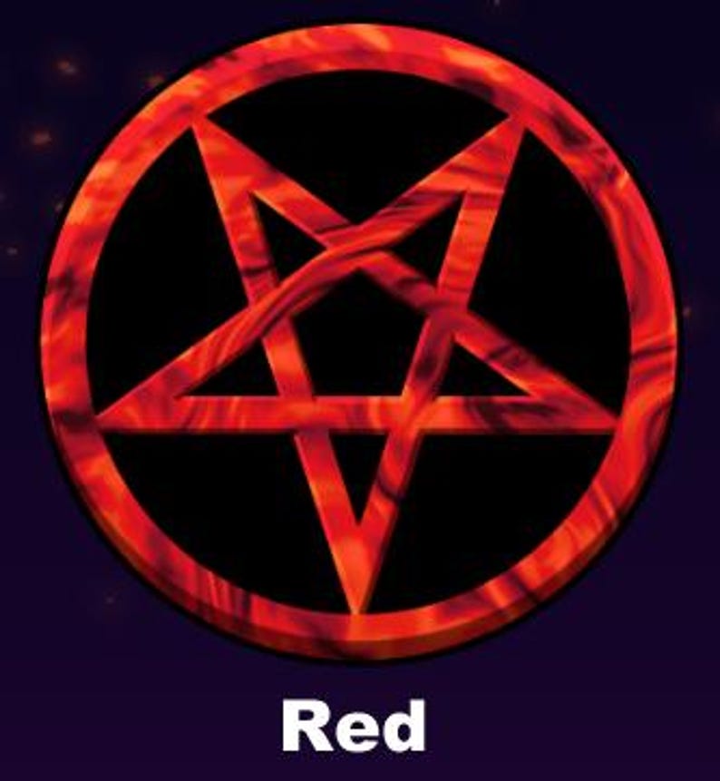 Occult Inverted Pentagram Star Sticker - Variety of Colors and Sizes ...