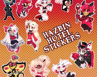Hazbin Hotel Sparkly Stickers - Main Hotel Cast & Co