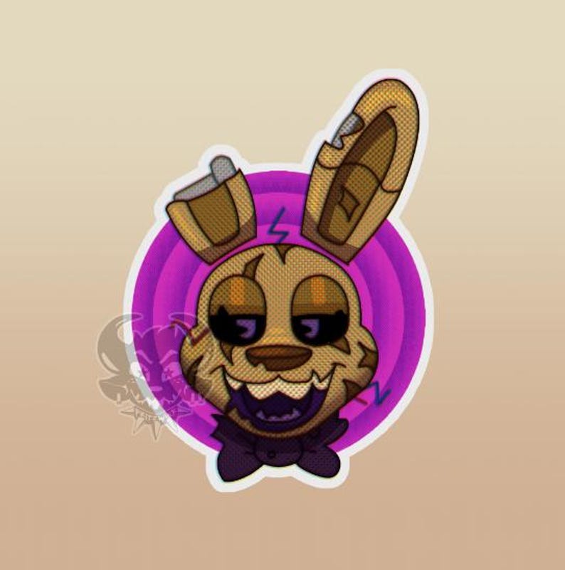 Five Nights at Freddy's Sparkly 'vintage Cartoon' Style Stickers ...