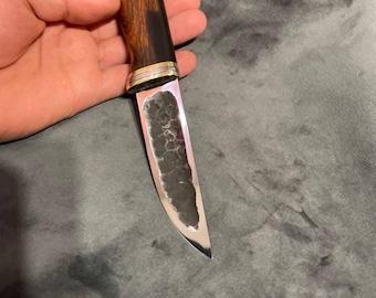 Hand Forged Yakut Knife: Ironwood Handle, 95x18 Steel