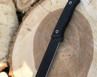 Handmade D2 Steel Tanto Knife, High Carbon, ABS Handle
