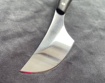 Handmade 95x18 Steel Neck Knife, Black Hornbeam Handle