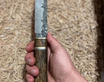 Скандинавский нож ручной работы с орнаментом на клинке | Сикс | Скрамасакс | Нож Nordic Custom Bushcraft | Нож в стиле викингов | Подарок