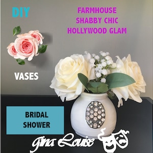 FREE tutorial to make DIY Anthropologie Inspired vases- Learn to make these for parties