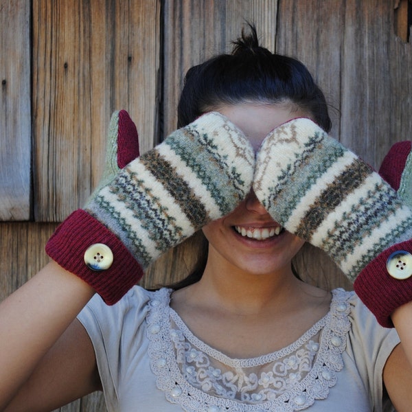 DIY- Mitten Tutorial and Pattern-UpCycle Recycle from sweaters