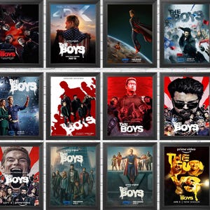 The Boys Series Poster Set 12"x18" - Seasons 1-5 - Amazon Prime HD - Homelander Billy Butcher Starlight