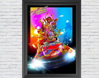 Rock ‘n’ Roller Coaster Starring The Muppets Attraction Poster 12"x18" ~ Disney's Hollywood Studios ~ Sunset Boulevard - Electric Mayhem