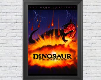 DINOSAUR Attraction Poster 12"x18" ~ Disney's Animal Kingdom ~ NOW EXTINCT ~ Dinoland U.S.A.