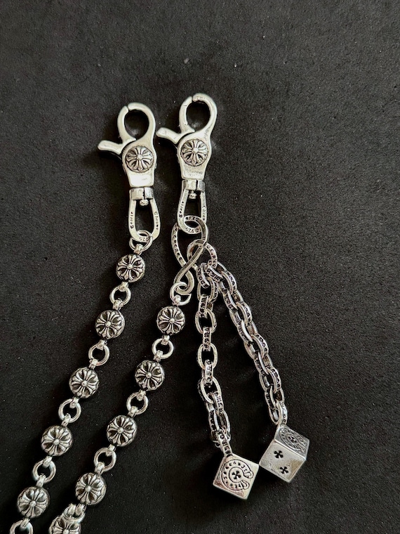 小物 Y2K Dice chain Ch Style Y2k Pants Dice Wallet Chain Keychain Biker