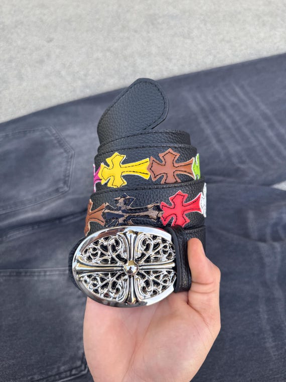 小物 cross design leather belt y2k S8a2a2abc61144ad3bb165a882a5d2