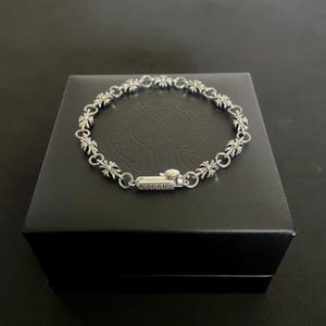 Ch Gothic Style y2k Chrom Silber Punk Armband Grunge b1