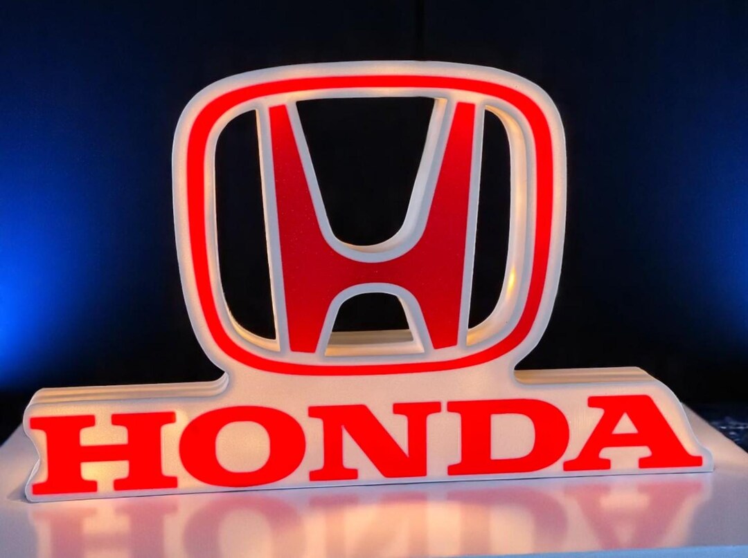 Honda Logo 3D Printed LED Lightbox Fan Art Gift for Car & Motorcycle ...
