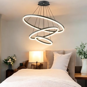 Nordic Luxury Hanging Lamp | Adjustable LED Ceiling Light | Modern Chandelier for Living Room | Dining Room | Bedroom Decor