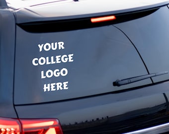 Custom College Logo Car Decal - Alumni Windshield Sticker