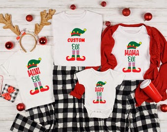 Custom Elf Christmas Shirts: Matching Family Holiday Tees