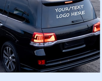 Personalized Car Window Decal: Custom Text & Logo