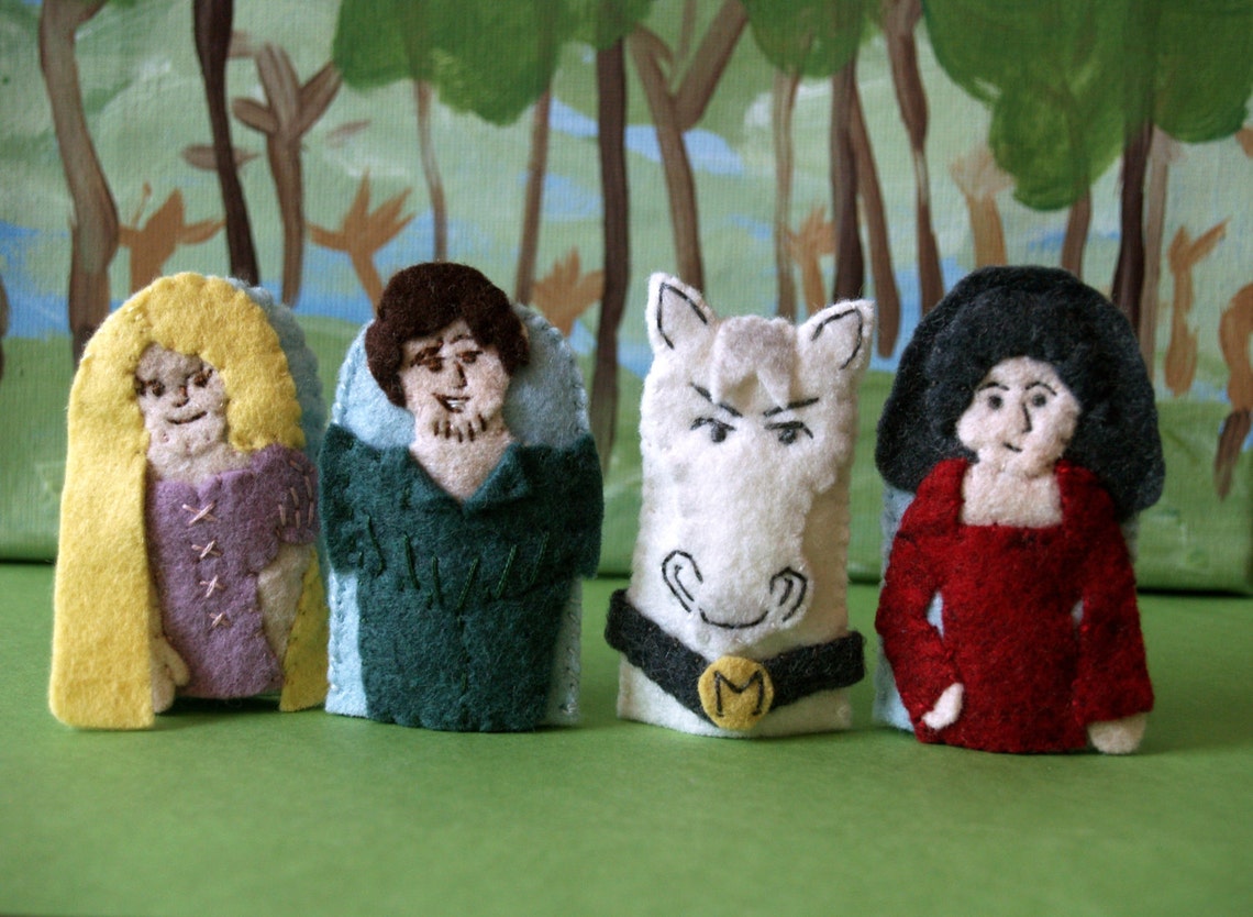 Rapunzel Finger Puppet Set Etsy