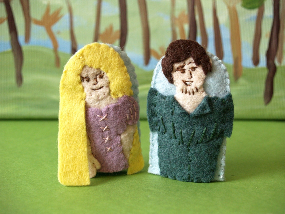 Rapunzel Finger Puppet Set Etsy
