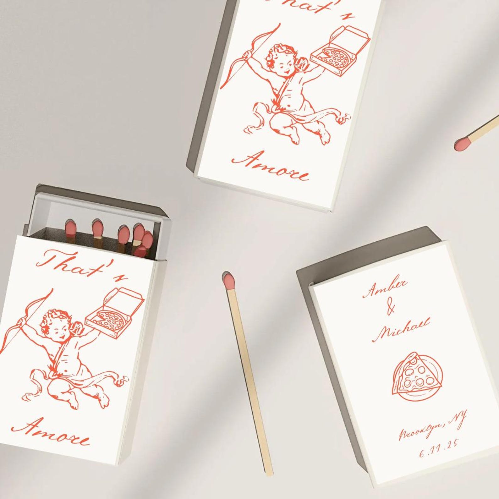 Editable That's Amore Matchbook Favor Sticker (digital Download) - Etsy