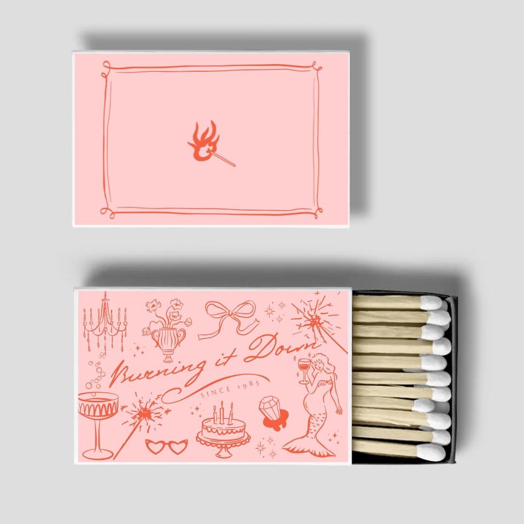 Editable Matchbook Sticker Template: Hand-drawn Party Favors (INSTANT ...