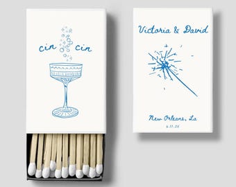 Personalized Wedding Matchbook Sticker Label Template: Whimsical Handwritten Design (INSTANT DOWNLOAD)