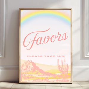 Cowgirl Rodeo Favors Sign: Western Birthday Party Decor (Digital Download)