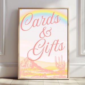 Editable Cowgirl Cards & Gifts Sign: Western Rodeo Party Decor (Digital Download)
