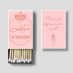 Personalized Matchbook Sticker: Elegant Favor Label (INSTANT DOWNLOAD)
