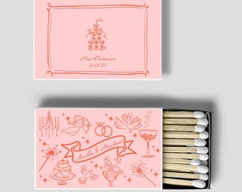 Editable Matchbook Sticker Template: Custom Wedding Party Favors (INSTANT DOWNLOAD)