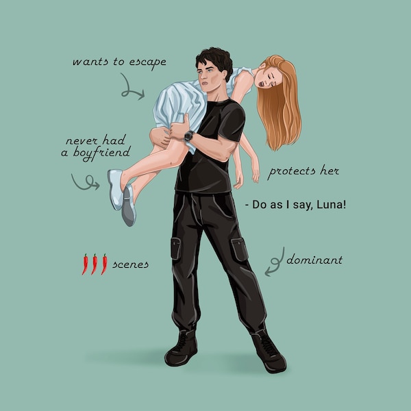 Custom Book Character Illustration for Authors Two Characters