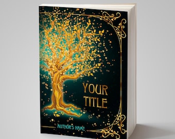 Premade Fantasy Romance Book Cover, Golden Tree Design, Ebook Cover