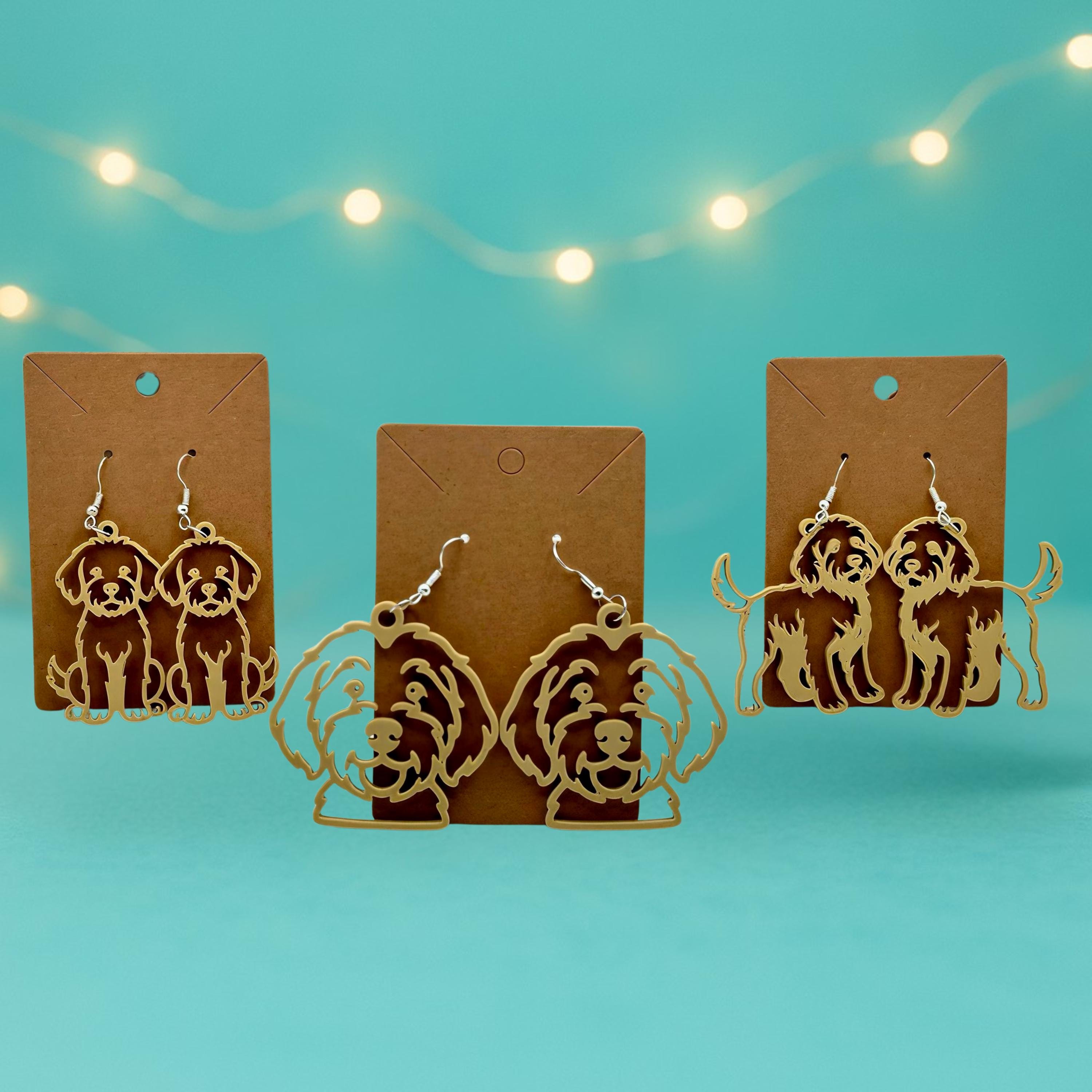 3D Printed Golden Doodle Labradoodle Earrings – Lightweight Dog Breed ...