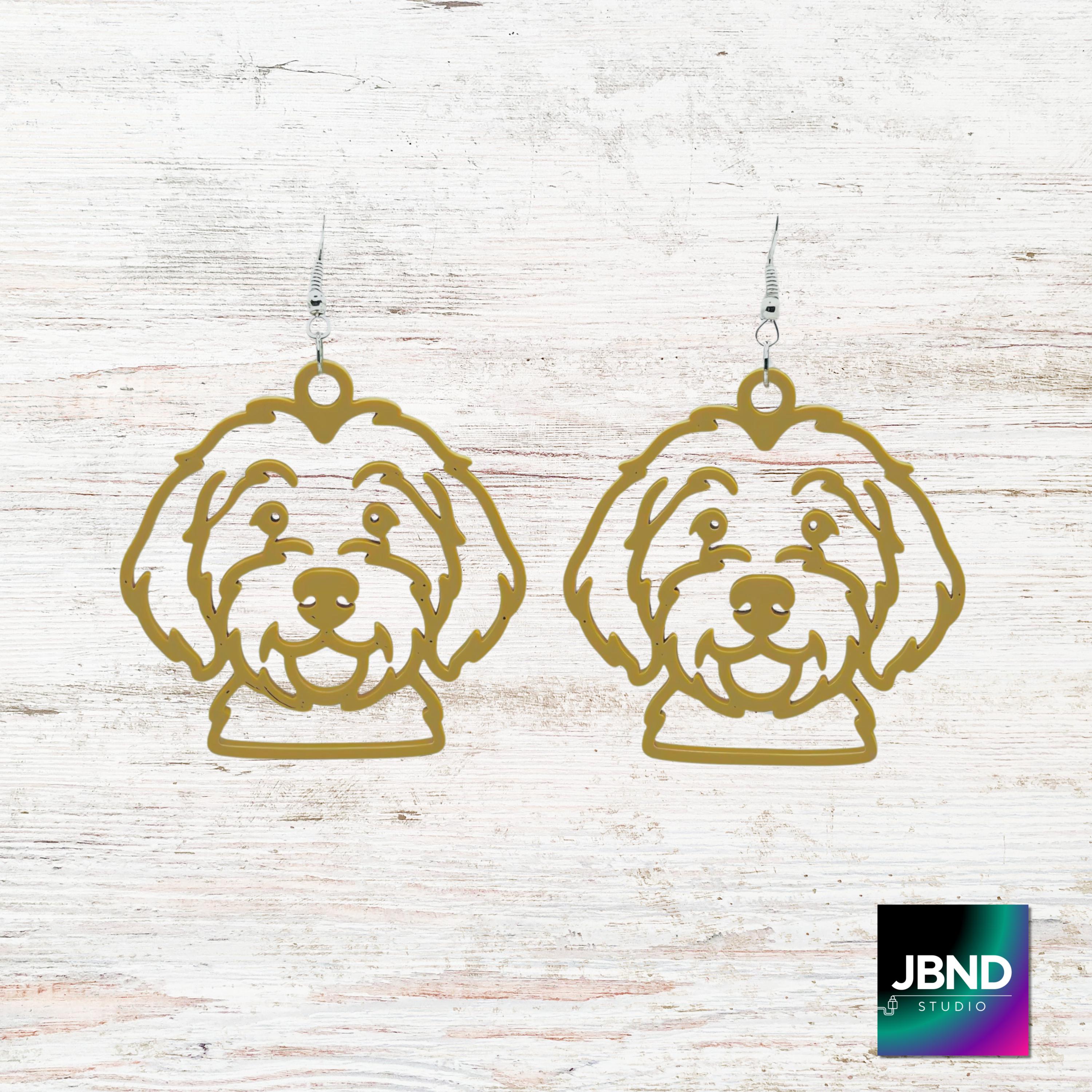 3D Printed Golden Doodle Labradoodle Earrings – Lightweight Dog Breed ...