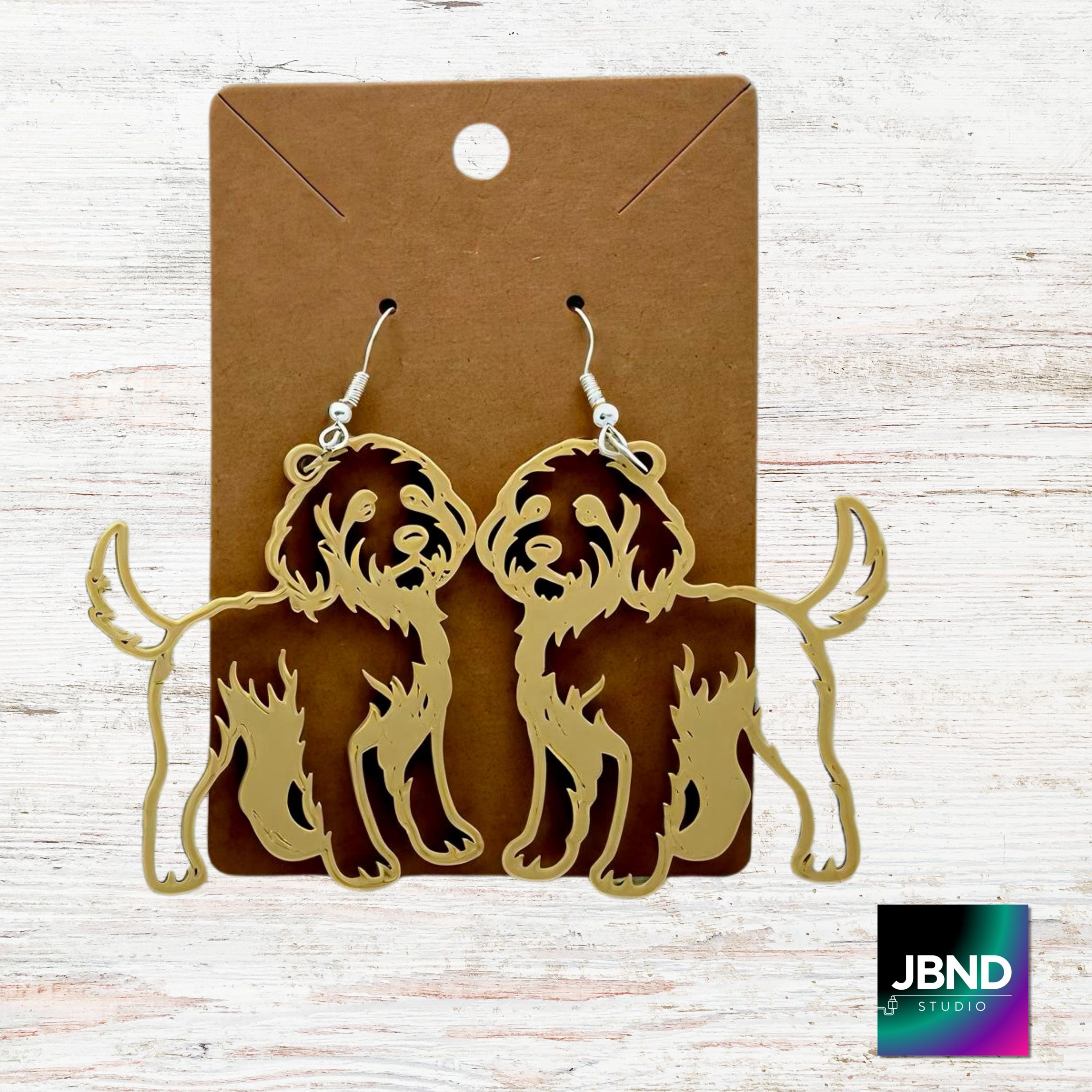 3D Printed Golden Doodle Labradoodle Earrings – Lightweight Dog Breed ...