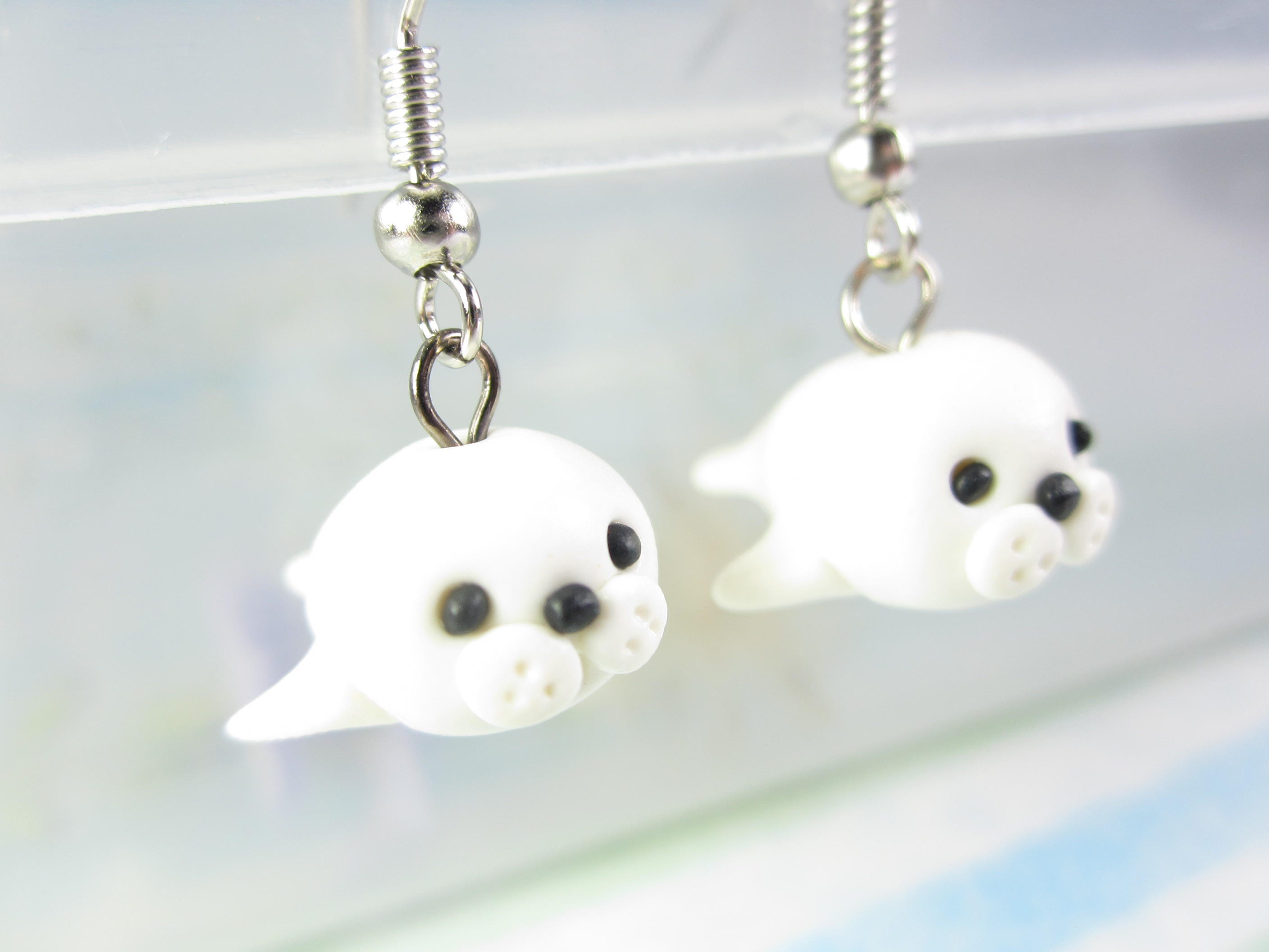 Cute Baby Seal Earrings seal jewelry seal charm polymer Etsy