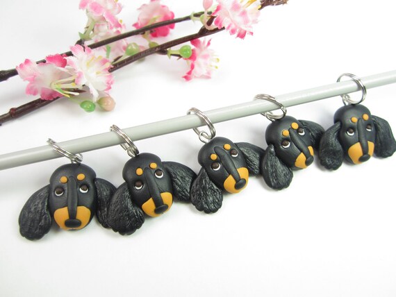 Long Haired Dachshund Dog Stitch Markers Dachshund Gifts Etsy